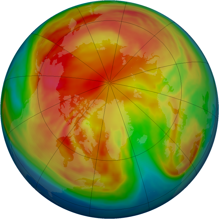 Arctic ozone map for 21 February 2006